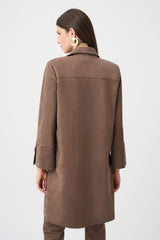 Joseph Ribkoff Scuba Suede Straight Coat