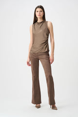 Joseph Ribkoff Scuba Suede Flared Pull-On Pants
