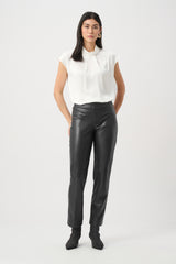 Joseph Ribkoff Bonded Leatherette Straight Pull-On Pants