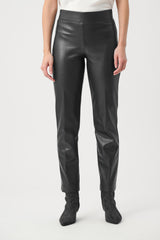 Joseph Ribkoff Bonded Leatherette Straight Pull-On Pants