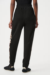 Joseph Ribkoff Scuba Jersey Animal Trimmed Jogger Pants