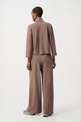 Joseph Ribkoff Scuba Jersey Mock-Neck Wide Leg Jumpsuit