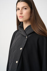 Joseph Ribkoff Sweater Knit Quilted Poncho Jacket