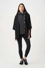 Joseph Ribkoff Sweater Knit Quilted Poncho Jacket