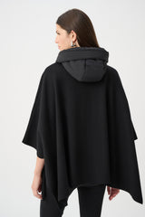 Joseph Ribkoff Sweater Knit Quilted Poncho Jacket