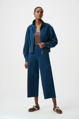 Joseph Ribkoff Knit Denim Culotte Pull-On Pants