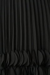 Joseph Ribkoff Signature Pleated Georgette Embellished A-Line Dress