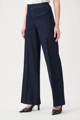 Joseph Ribkoff Chloe | Stretch Denim High-Rise Wide Leg Jeans | Dark Denim Blue