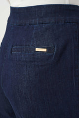 Joseph Ribkoff Chloe | Stretch Denim High-Rise Wide Leg Jeans | Dark Denim Blue