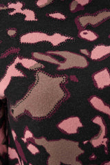 Joseph Ribkoff Abstract Jacquard Sweater with Rhinestone Detail