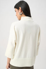 Joseph Ribkoff Brushed Viscose and Nylon Funnel-Neck Sweater