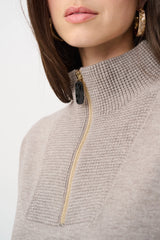 Joseph Ribkoff Brushed Viscose and Nylon Funnel-Neck Sweater