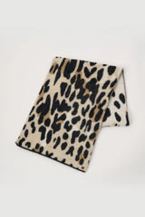 Joseph Ribkoff Feather Yarn Knit Animal Print Scarf