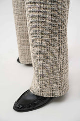 Joseph Ribkoff Plaid Boucle Wide-Leg Pants