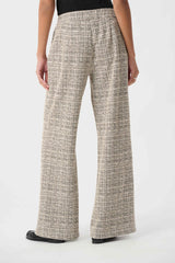 Joseph Ribkoff Plaid Boucle Wide-Leg Pants