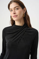 Joseph Ribkoff Twisted Mock Neck Top