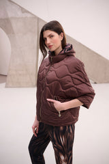 Joseph Ribkoff Hooded Quilted Cocoon Jacket