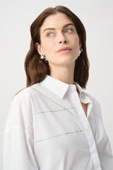 Joseph Ribkoff Rhinestone Button-Down Shirt