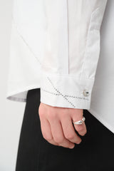 Joseph Ribkoff Rhinestone Button-Down Shirt