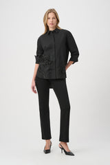 Joseph Ribkoff Embroidered Button-Down Shirt