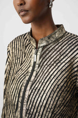 Joseph Ribkoff Metallic Soutache Fitted Jacket
