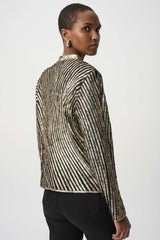 Joseph Ribkoff Metallic Soutache Fitted Jacket