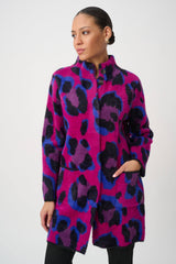 Joseph Ribkoff Animal Print Sweater Coat