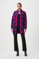 Joseph Ribkoff Animal Print Sweater Coat