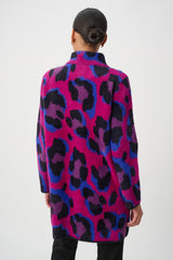 Joseph Ribkoff Animal Print Sweater Coat