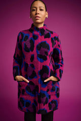 Joseph Ribkoff Animal Print Sweater Coat