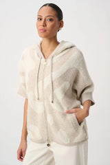 Joseph Ribkoff Hooded Animal Print Sweater