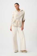 Joseph Ribkoff Hooded Animal Print Sweater
