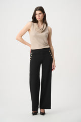 Joseph Ribkoff Rhinestone Cowl Neck Top | Champagne