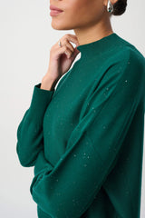 Joseph Ribkoff Sequin Mock-Neck Sweater