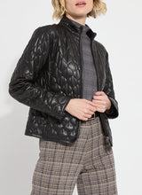 Lyssé  Brooklyn Quilted Vegan Leather Jacket Black