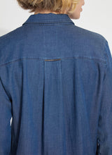 Lyssé Miley Chambray Shirt-Dark Midwash