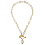 Susan Shaw Baroque Pearl Toggle Pearl Necklace