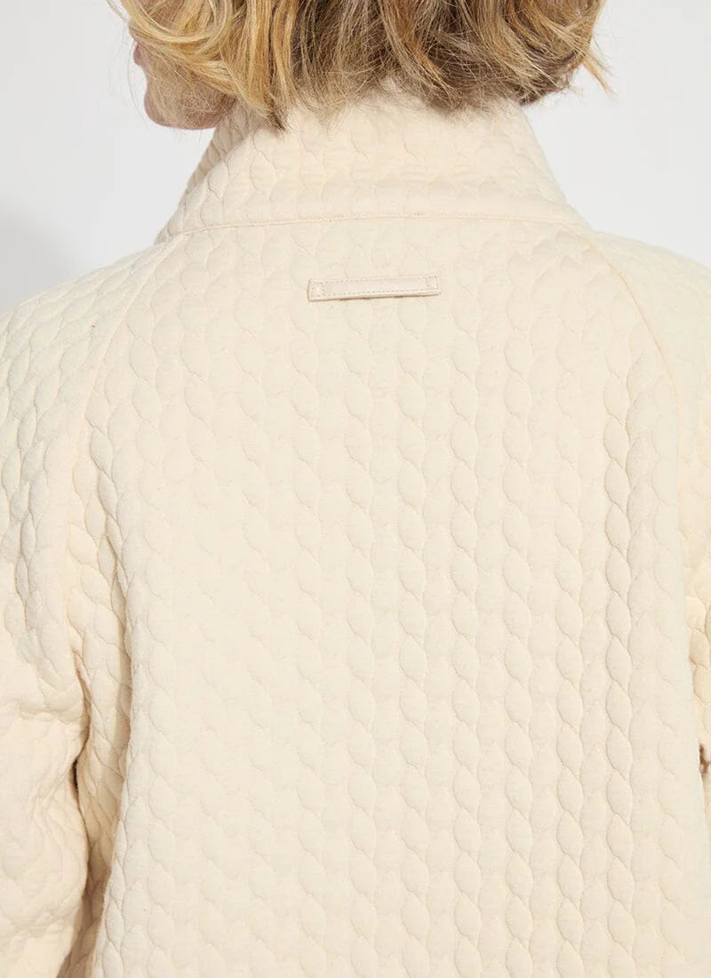 Lysse Sol Quilted Cable Jacket-Panna Cotta