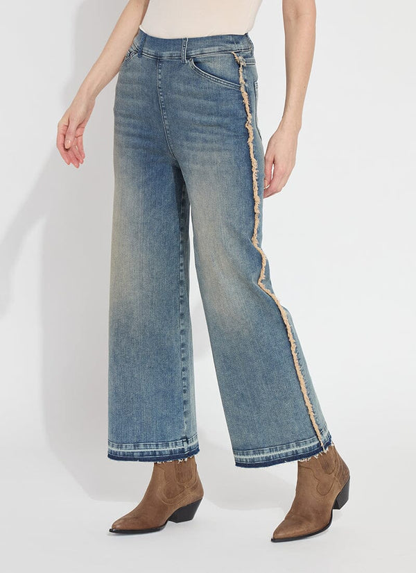 Lyssé 'Holding Power' Era Wide Leg Premium Denim-Nutshell Dye Midwash