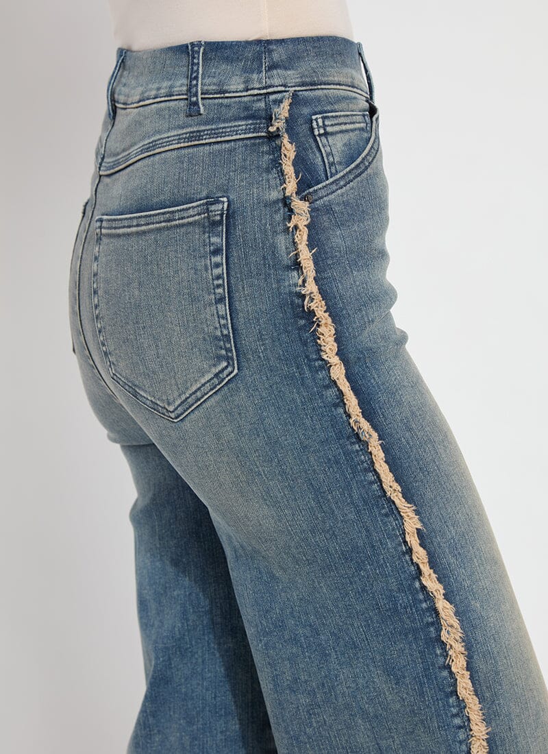 Lyssé 'Holding Power' Era Wide Leg Premium Denim-Nutshell Dye Midwash