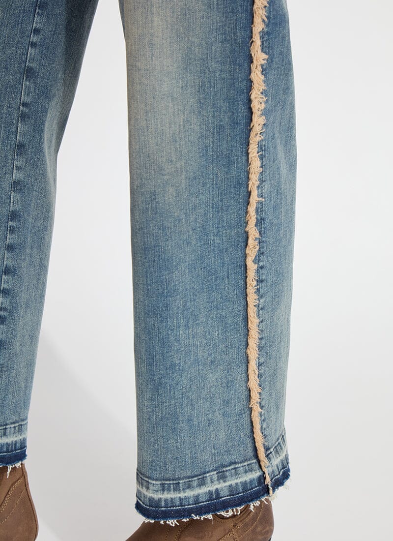 Lyssé 'Holding Power' Era Wide Leg Premium Denim-Nutshell Dye Midwash