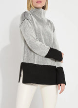 Lyssé  Alia Cozy Rib Pullover-Black/White