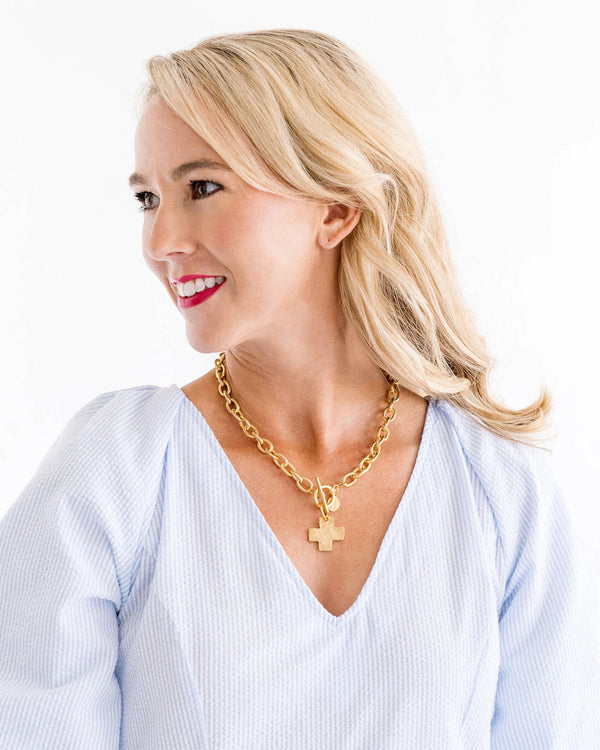 Susan Shaw Cross Toggle Necklace