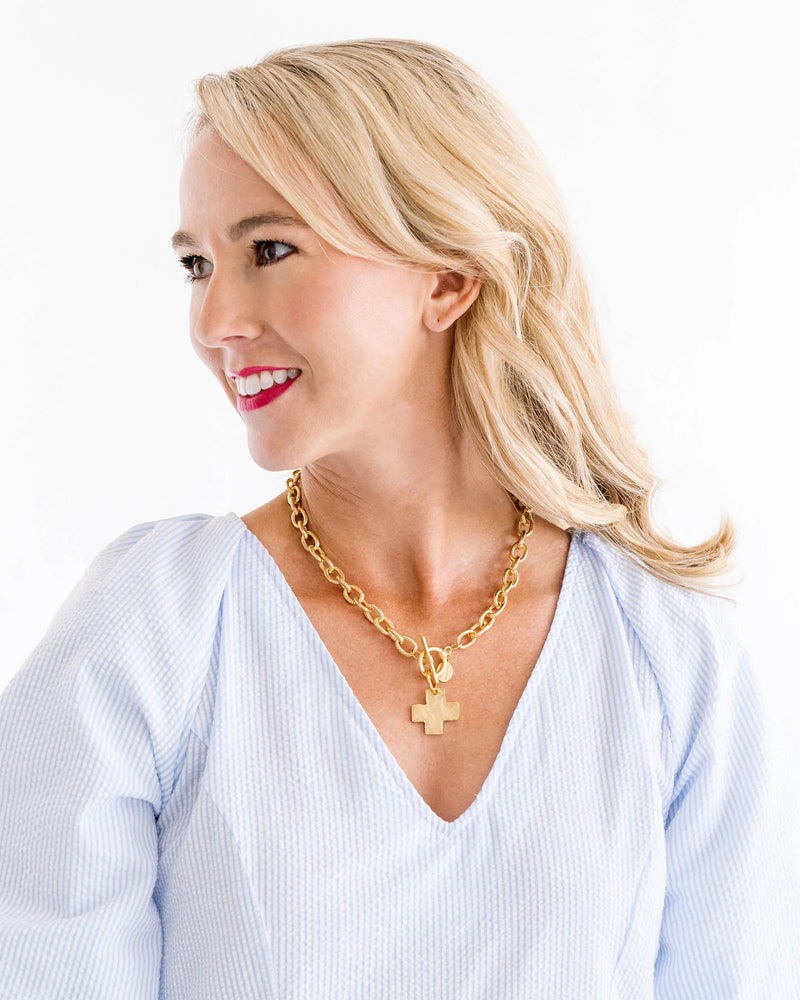 Susan Shaw Cross Toggle Necklace