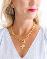 Susan Shaw Cross Toggle Necklace