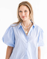 Susan Shaw Mother of Pearl Cross Pearl Necklace