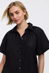 Foxcroft Paula Solid Puff Sleeve Shirt