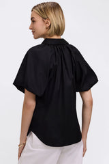 Foxcroft Paula Solid Puff Sleeve Shirt