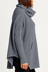 PLANET Pima Cotton Waffle Cowl Sweater | Lava