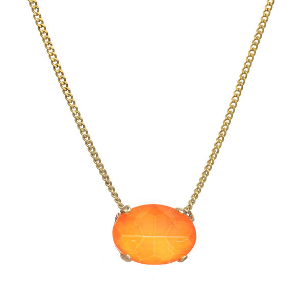 TOVA Iza Necklace in Electric Orange
